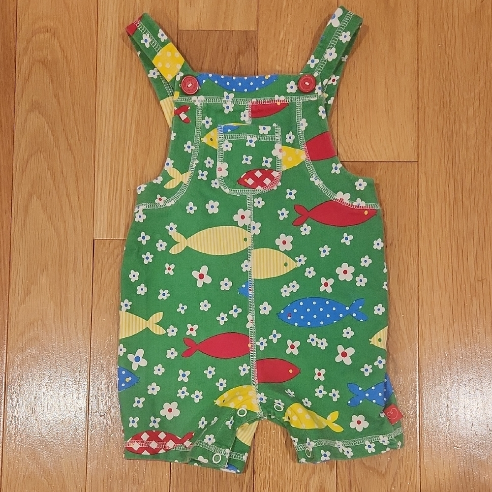 Cute and Fun Fish Print Overalls